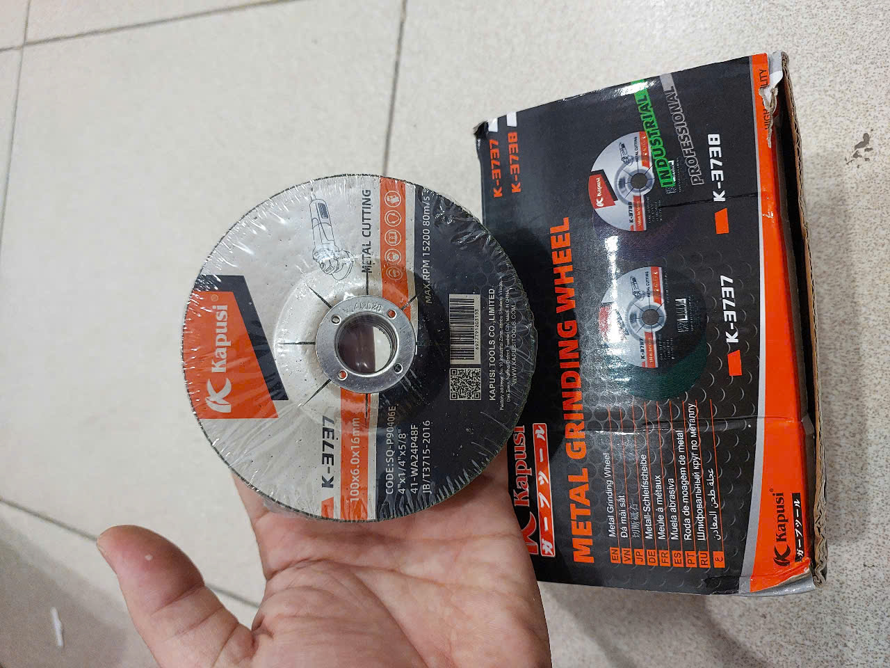Đá mài sắt KPS 100*6*16mm ĐỎ_K3738_25C/H/8H/T