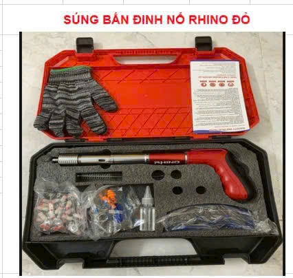 Súng bắn ty  trần- thạch cao RHINO ĐỎ+ Đinh 50c_10C/T