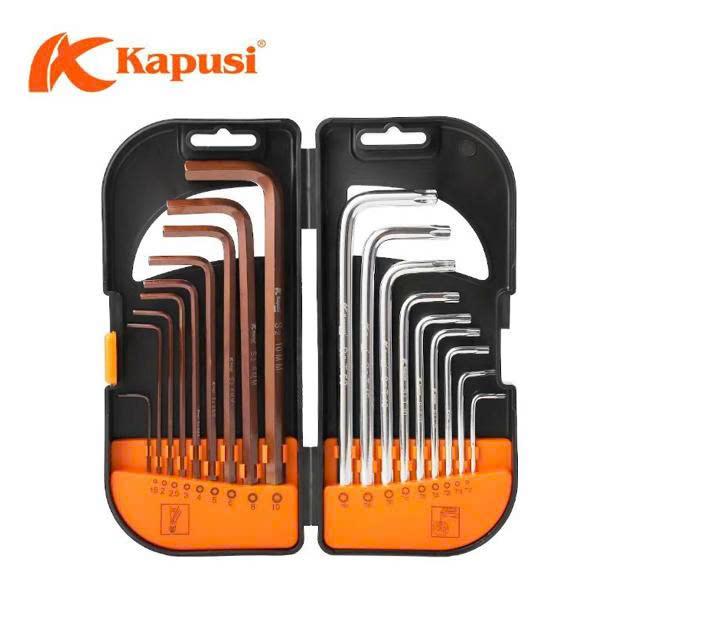 Bộ lục giác KAPUSI  Bi Nâu_Sao Trắng_K0420_ (18PC)